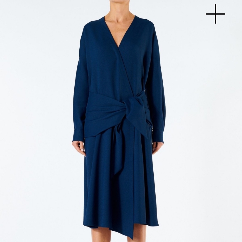 TibiTibi Chalky Drape Wrap Dress